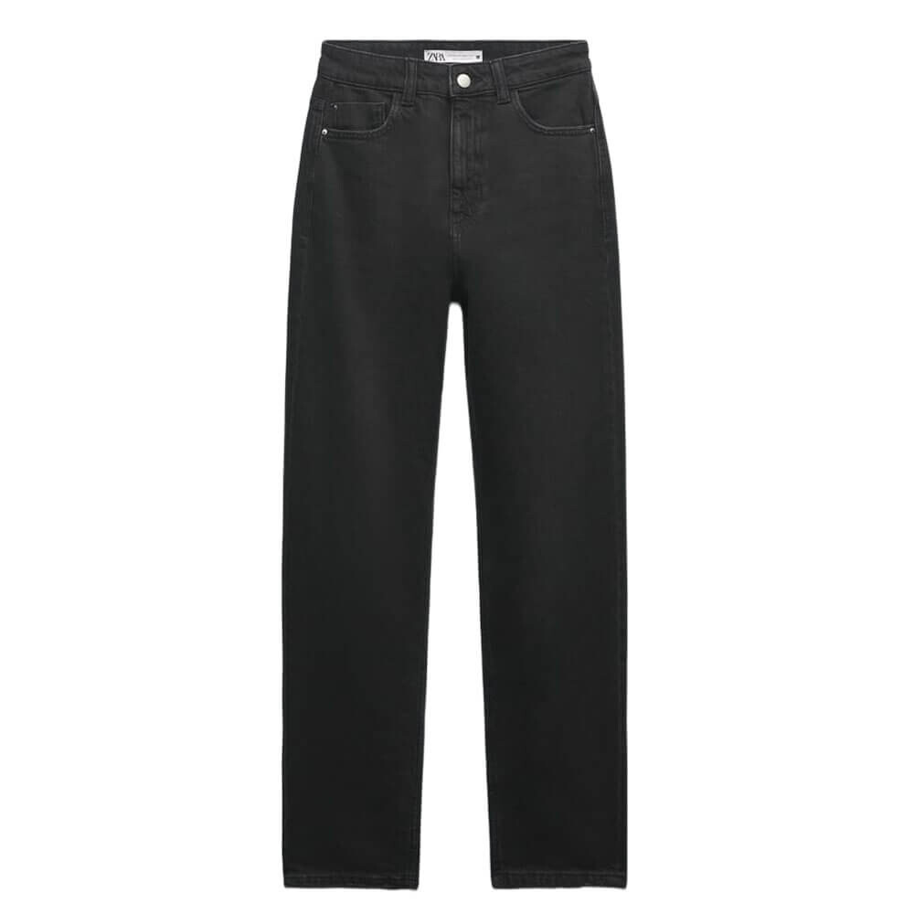 

Джинсы женские c высокой посадкой Zara Z1975 Mom-fit, черный