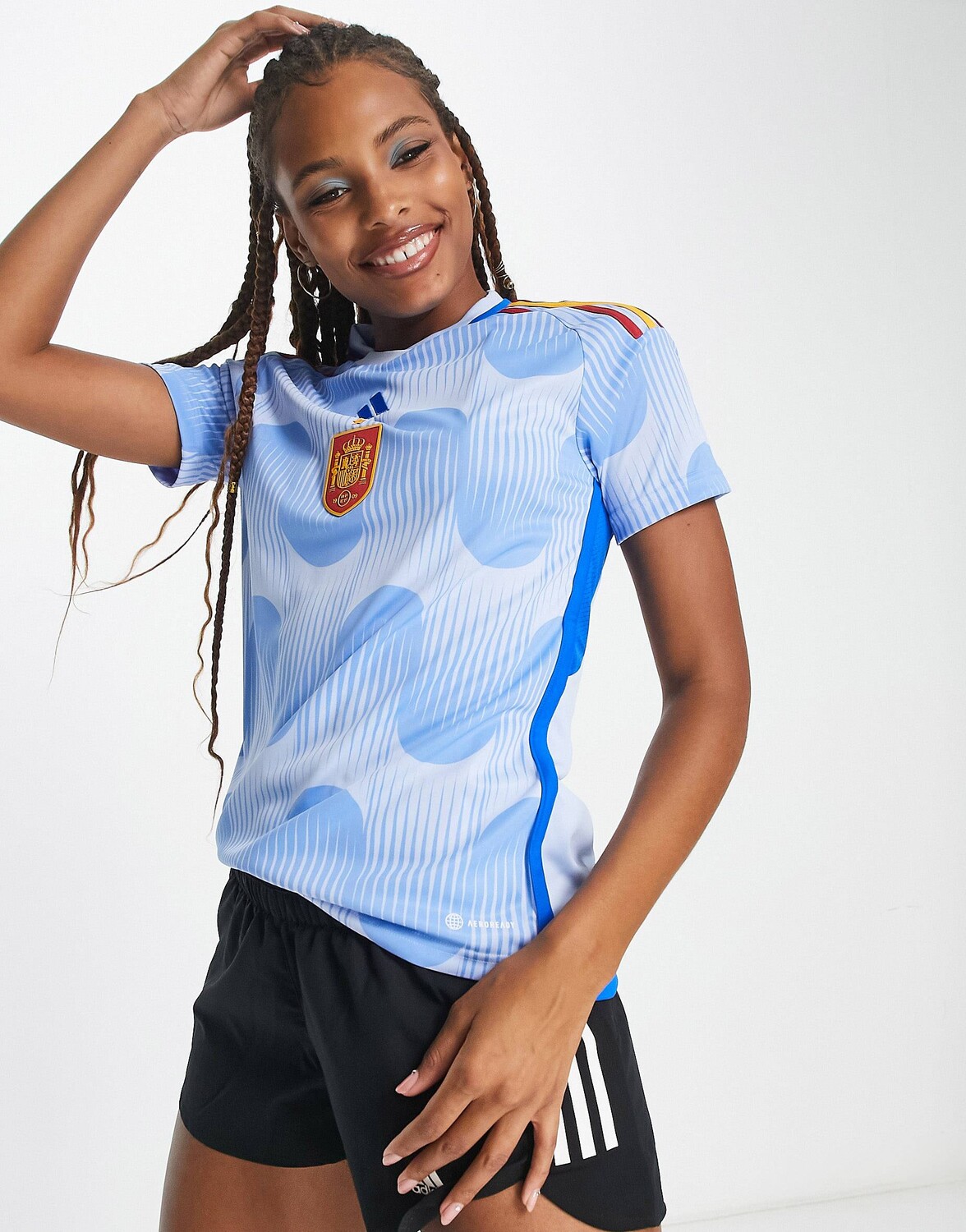 

Синяя выездная футболка adidas Football Spain World Cup 2022, Синий