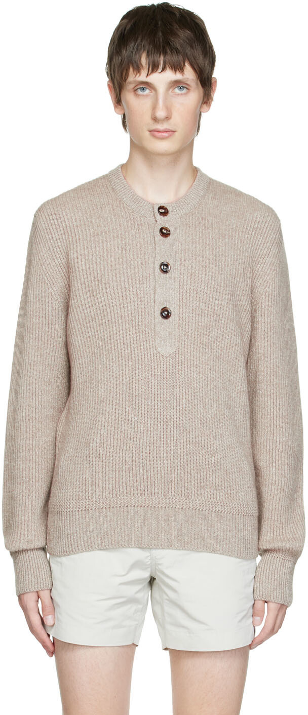 

Бежевый кашемир Henley TOM FORD