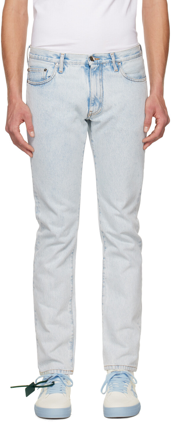 

Синие джинсы с одинарной стрелкой Off-White