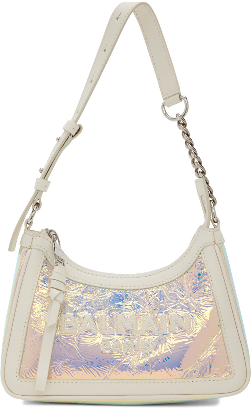 

Переливающаяся сумка B-Army Silver & Off-White Balmain