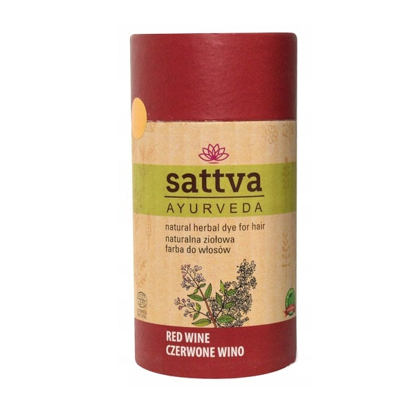 Sattva Краска для волос Natural Herbal Dye for Hair натуральная краска для волос на травах Красное вино 150г фото