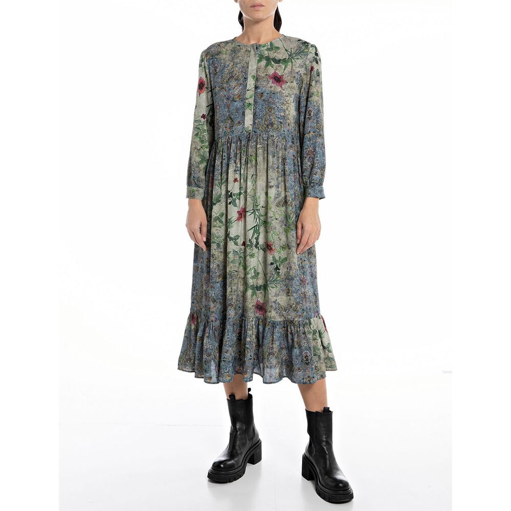 

Длинное платье Replay W9063 .000.74064 Long Sleeve, серый