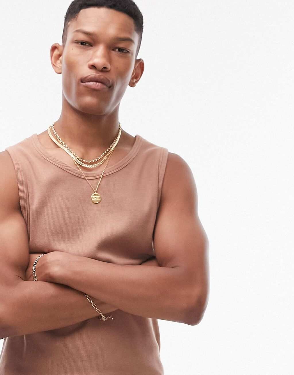 

Жилет в рубчик Topman из вымытой ржавчины