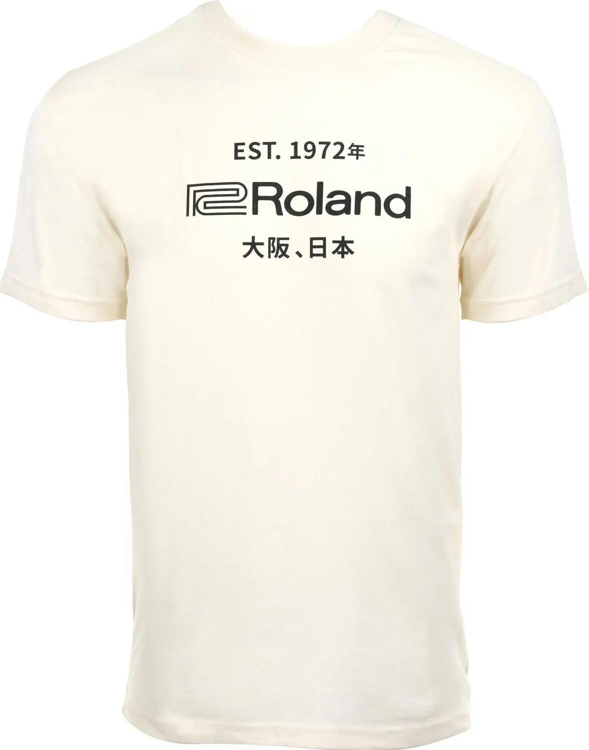 

Футболка с логотипом Roland «Est. 1972 Kanji» — большая, кремовая, Бежевый