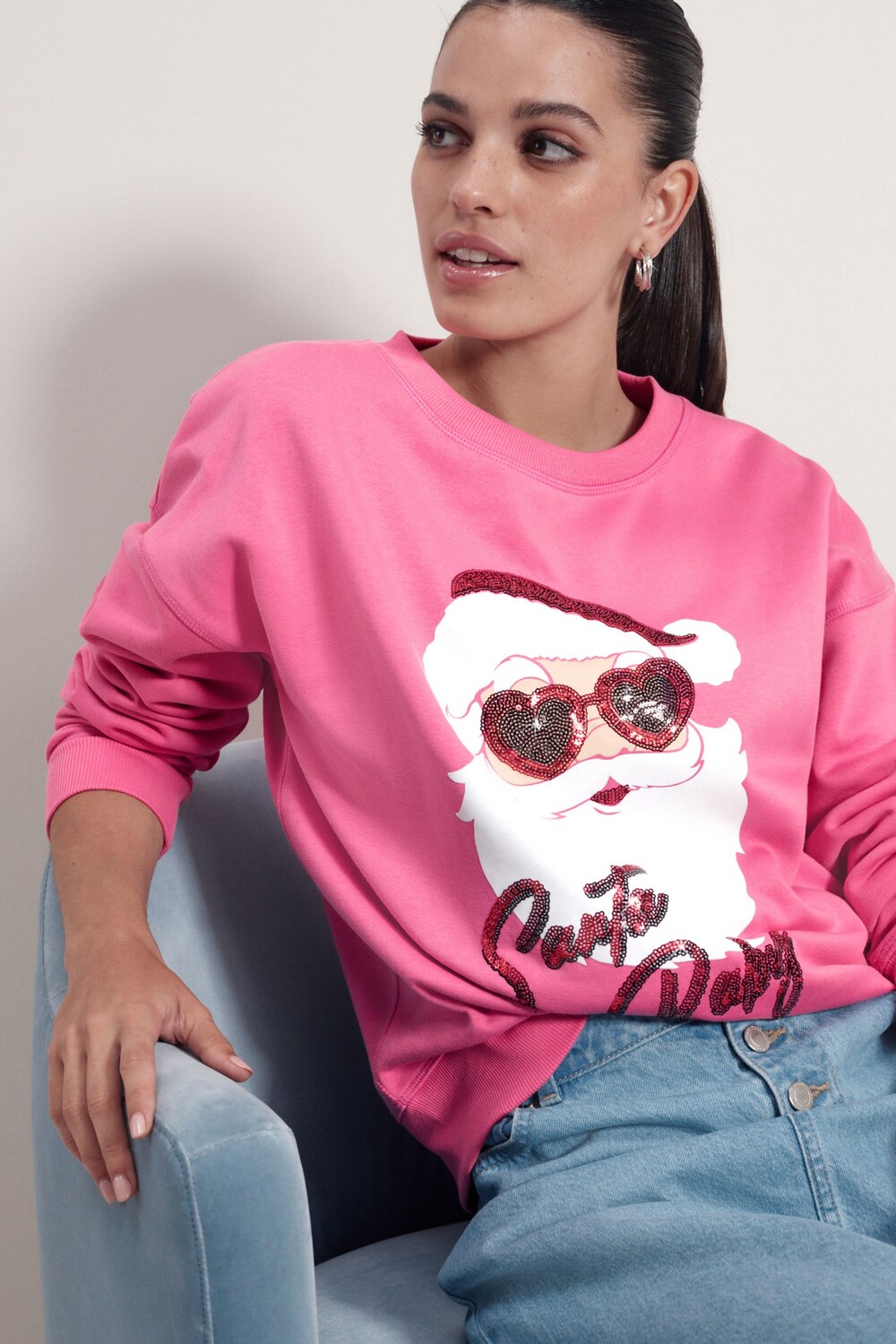 

Рождественский свитшот Santa Baby Next, розовый