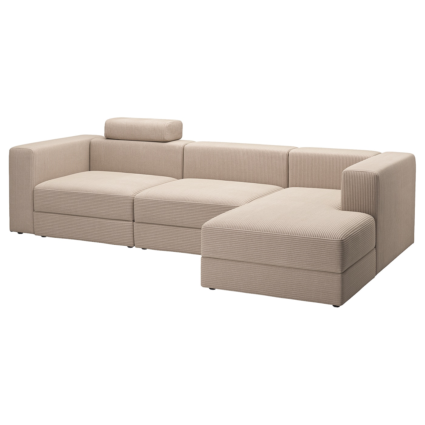 ДЖЭТТЕБО 4-местный диван+диван правый с подголовником/Самсала серо-бежевый JÄTTEBO IKEA