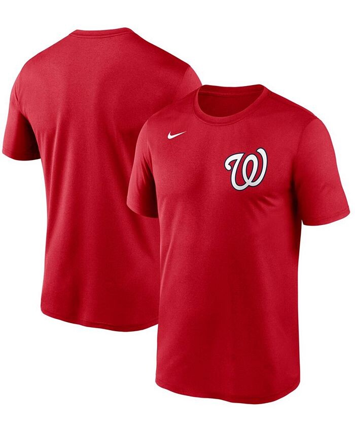 

Мужская красная футболка Washington Nationals Wordmark Legend Nike, красный