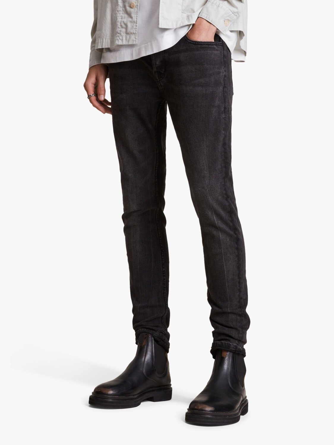 

Джинсы скинни AllSaints Cigarette, черные