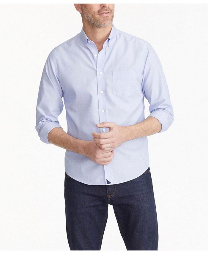 Мужская рубашка на пуговицах UNTUCK it стандартного кроя без морщин Hillside Select UNTUCKit, синий