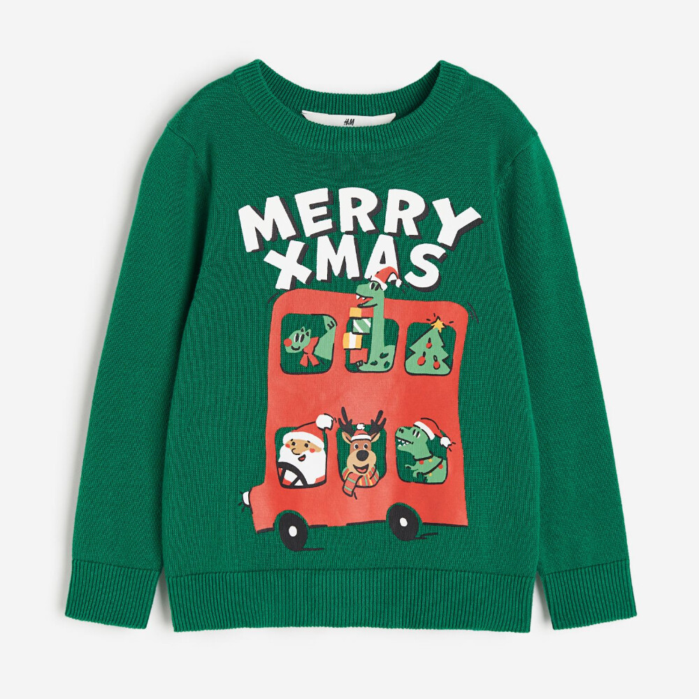 

Свитер H&M Cotton, зеленый