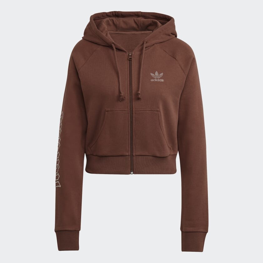 

Толстовка adidas 2000 Luxe Cropped Track, коричневый