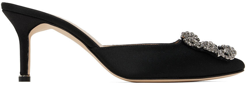 

Черные туфли без задника Hangisimu Manolo Blahnik
