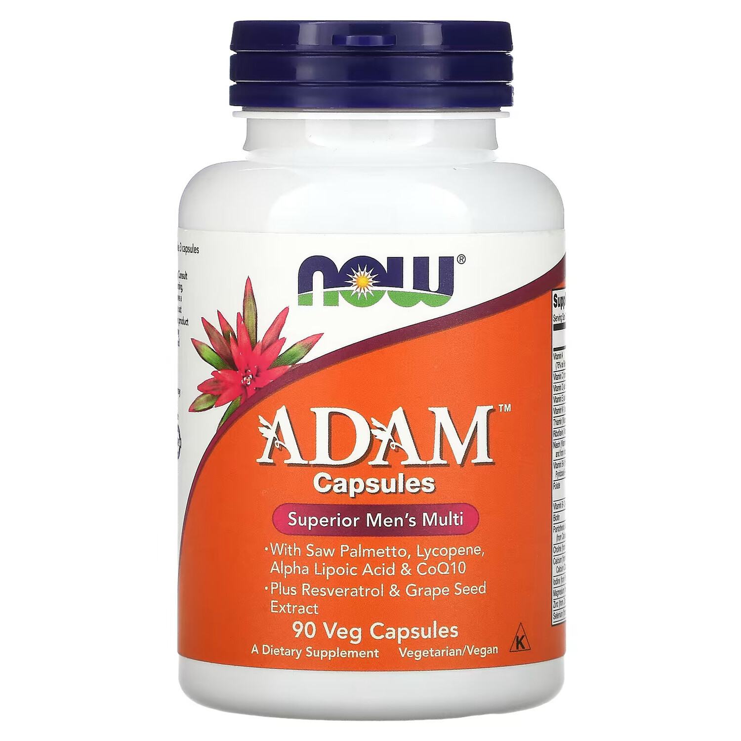 

NOW Foods, ADAM, превосходные мультивитамины для мужчин, 90 растительных капсул