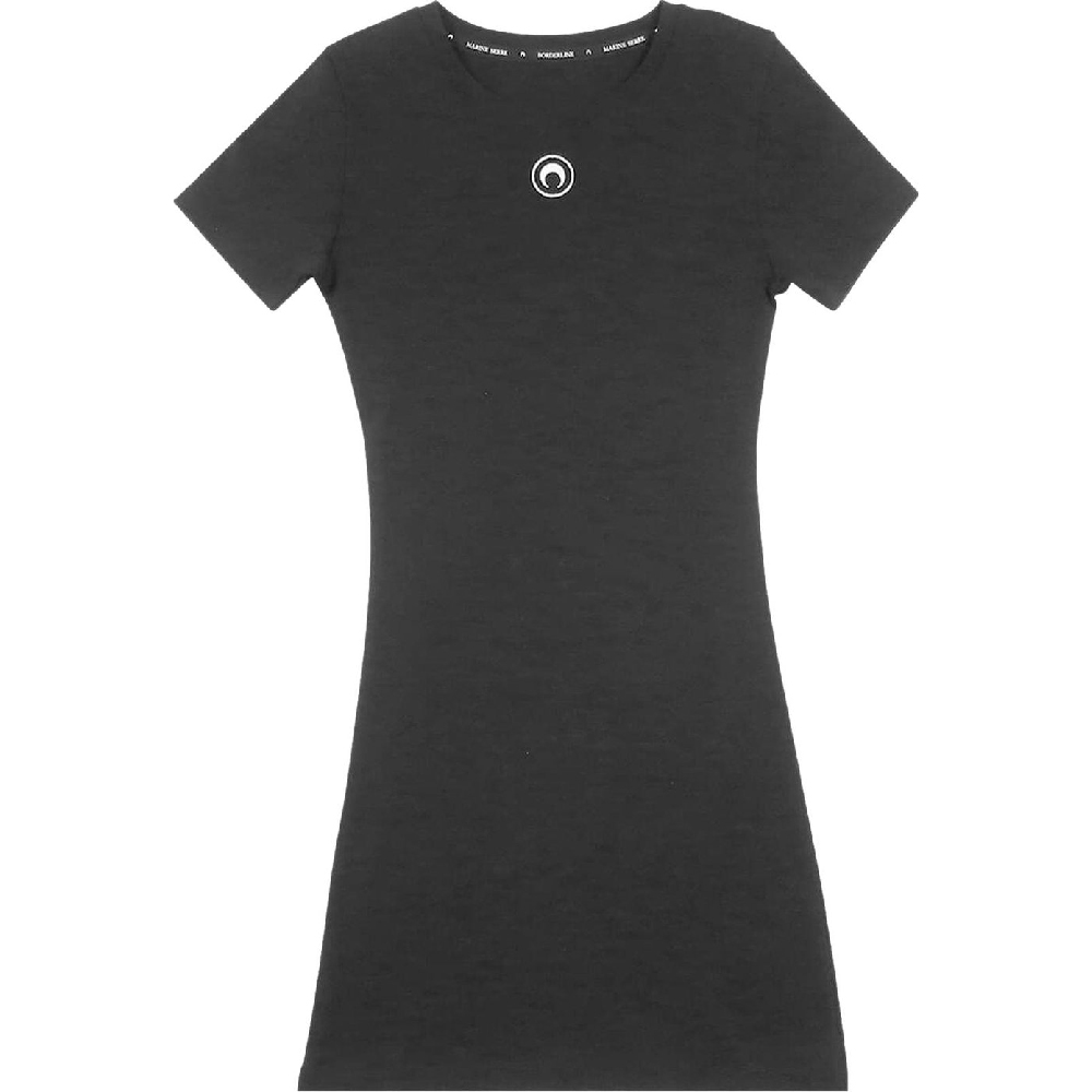Платье Marine Serre Organic Rib T-Shirt, черный