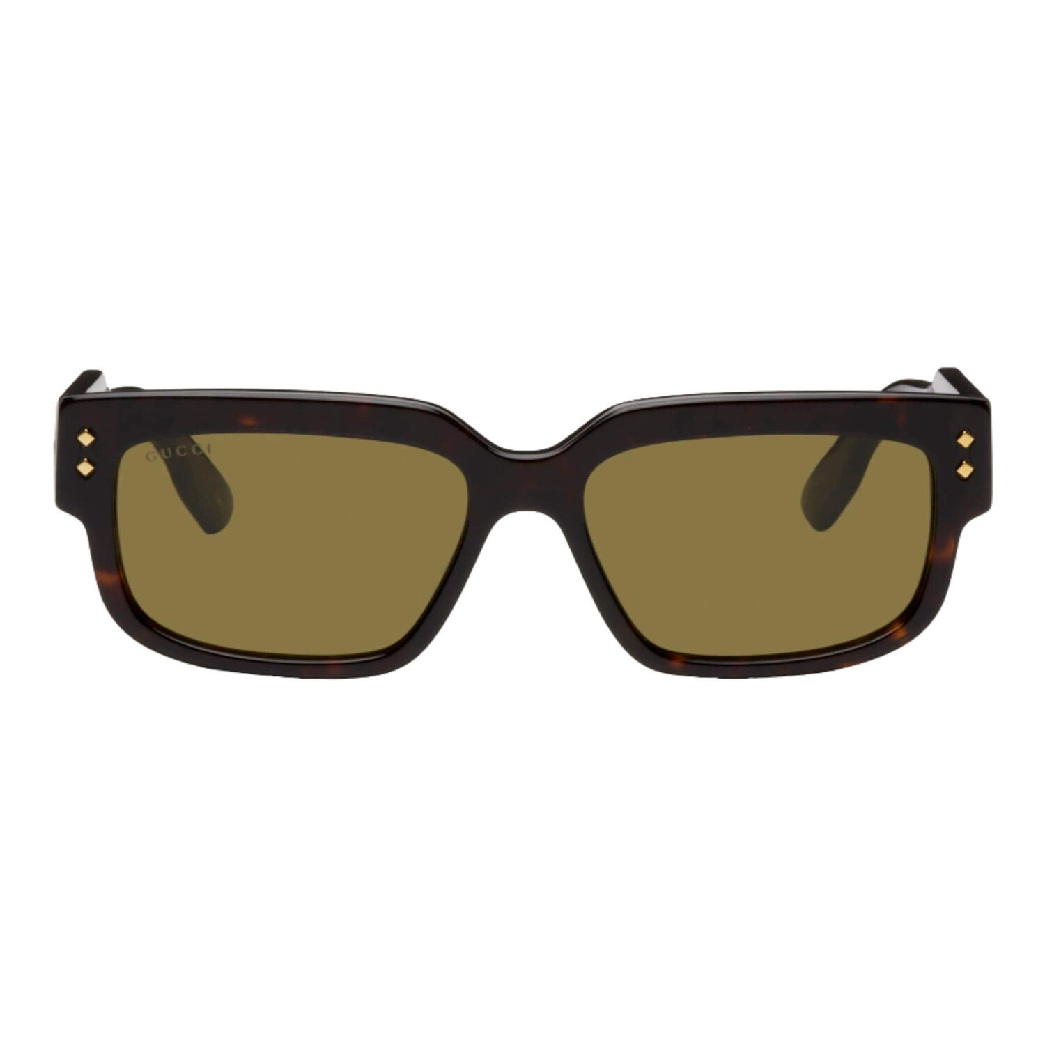 

Солнцезащитные очки Gucci Tortoiseshell Rectangular, коричневый