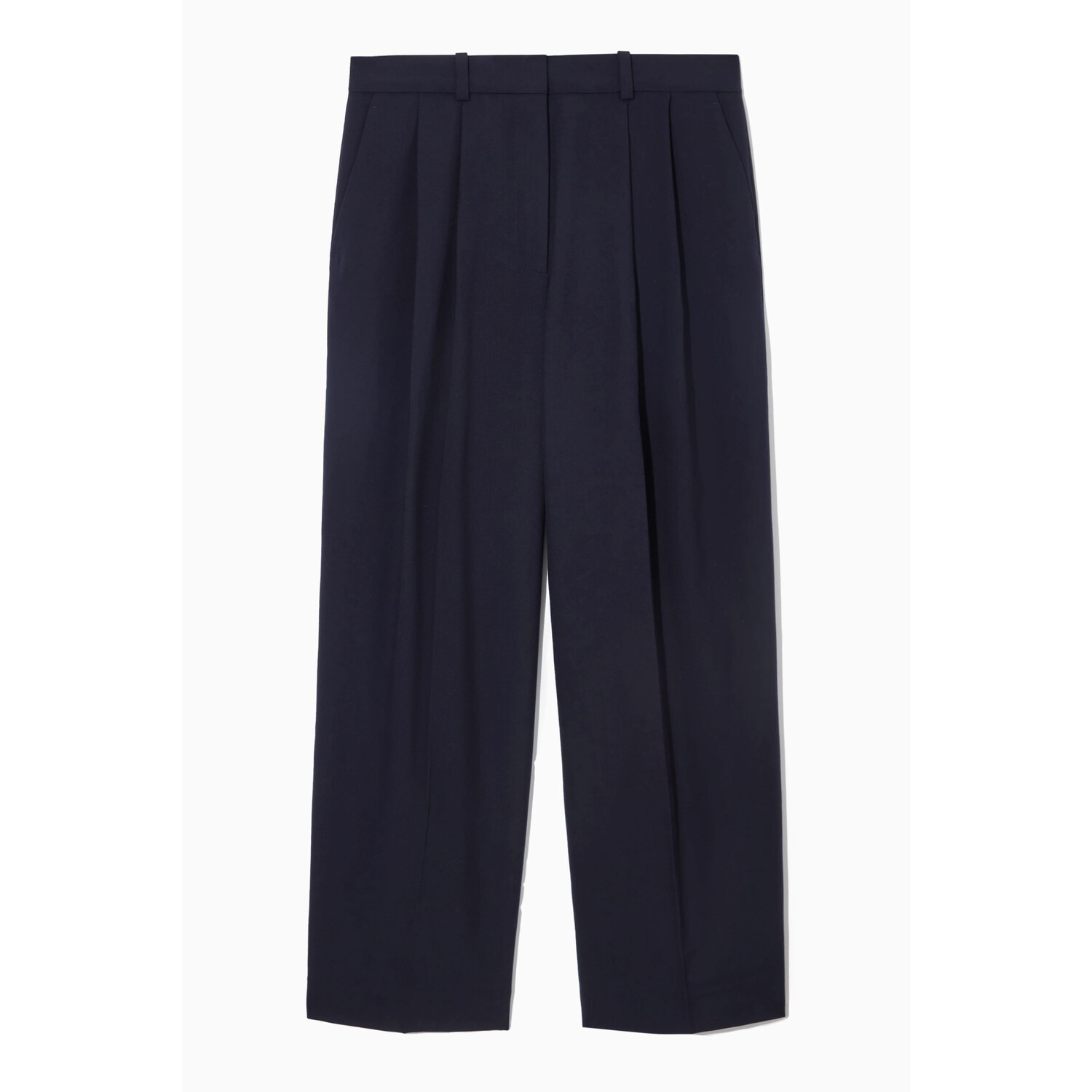 

Брюки H&M Elegant Wool with Wide Leg, темно-синий