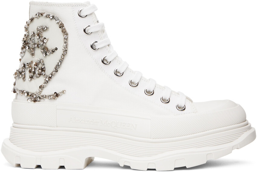 

Белые высокие кеды Tread Slick Alexander McQueen