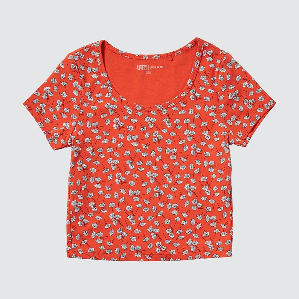 

Футболка с принтом Uniqlo, красный