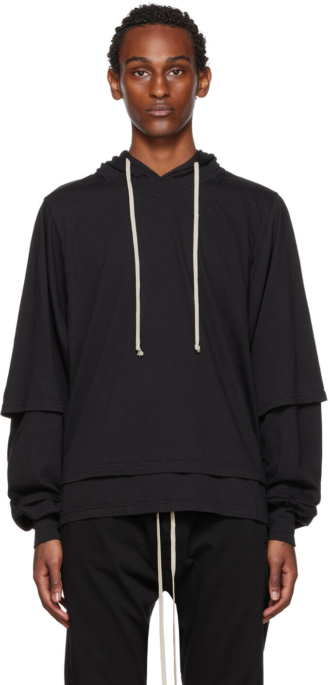 

Худи Hustler черного цвета из органического хлопка Rick Owens Drkshdw, Черный
