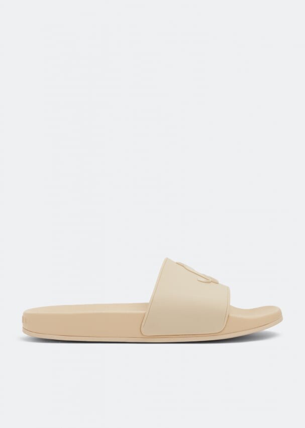 

Шлепанцы JIMMY CHOO Port slides, бежевый