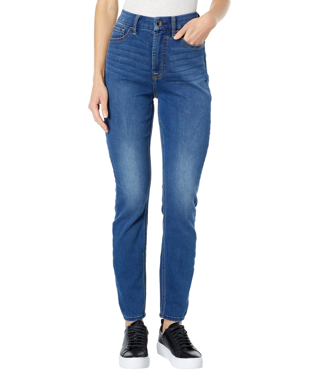 

Джинсы JEN7, High-Waisted Skinny in Fortuna