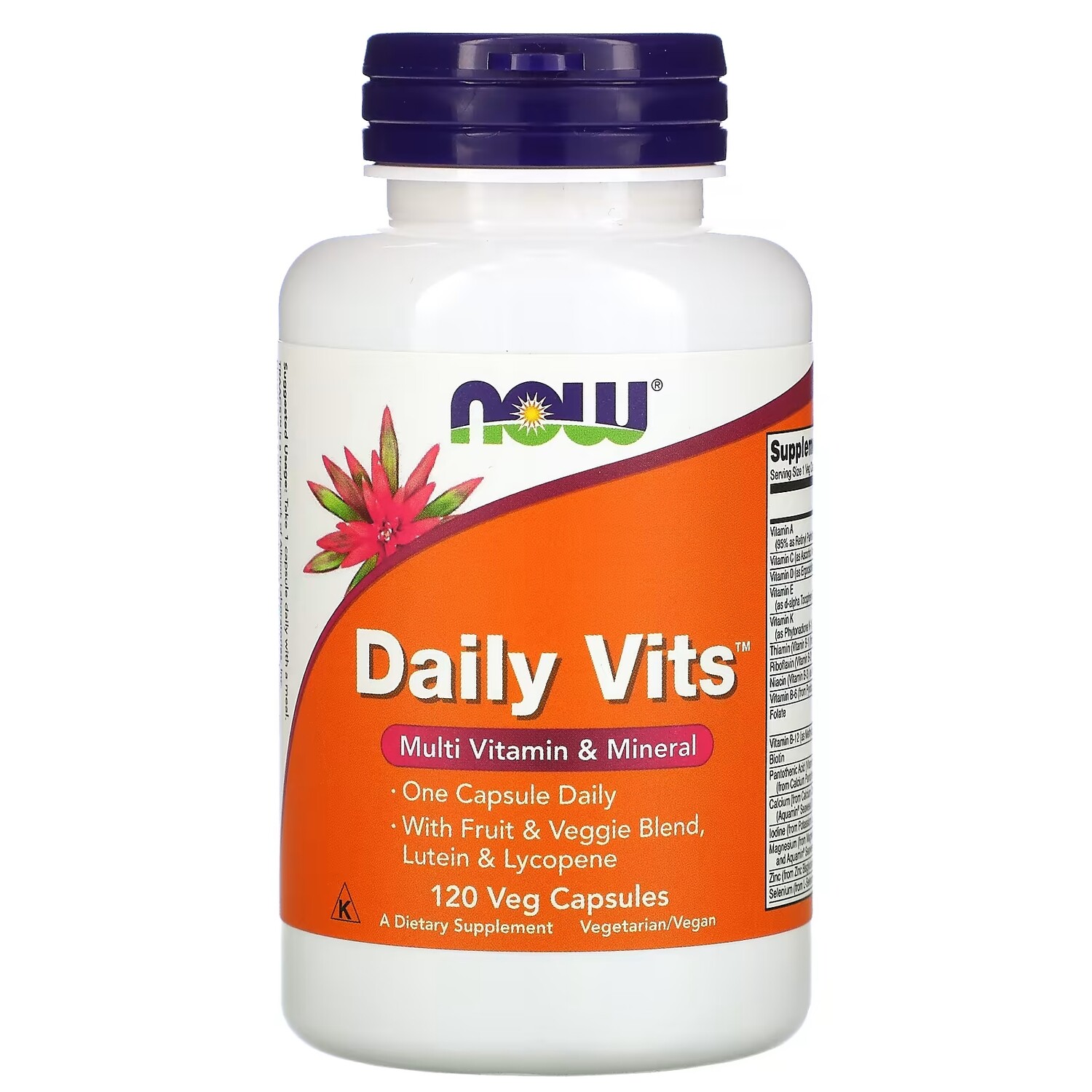 

NOW Foods Daily Vits мультивитамины и микроэлементы, 120 вегетарианских капсул
