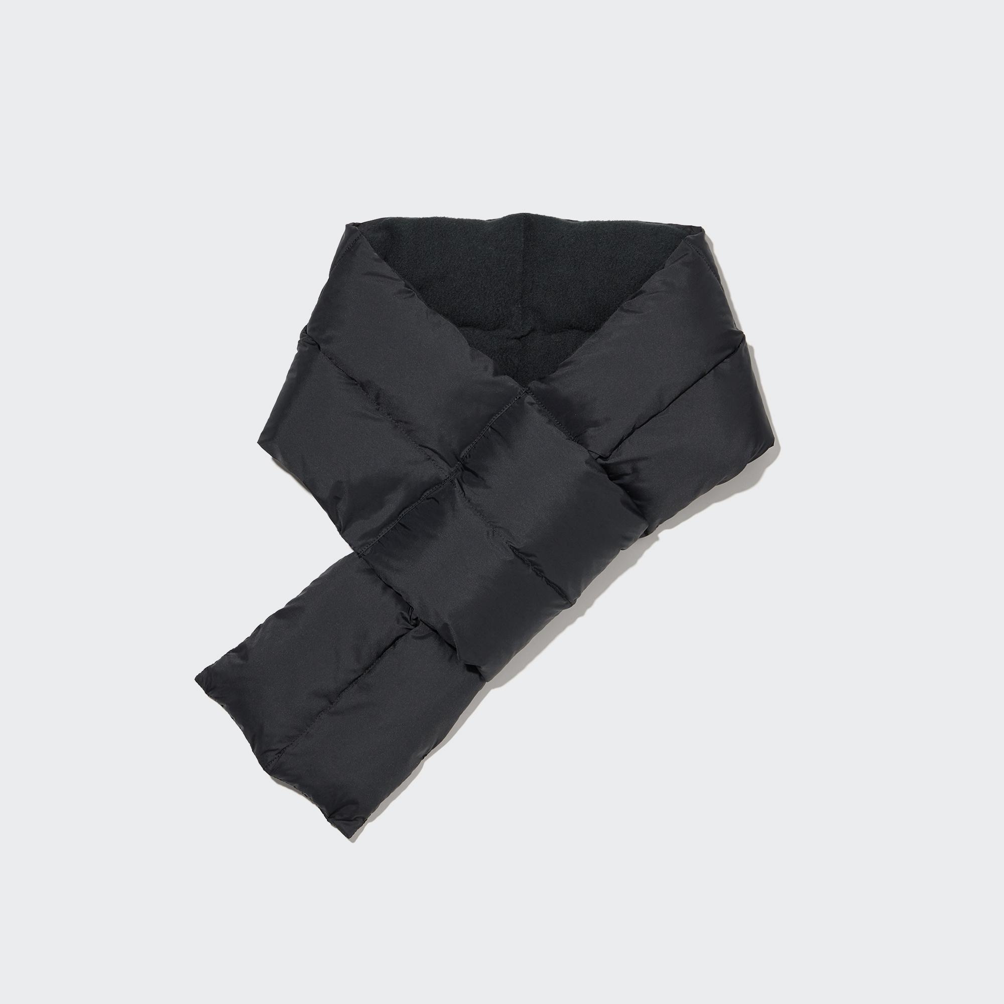 Шарф Uniqlo Heattech на подкладке, черный эластичные перчатки heattech на подкладке uniqlo черный