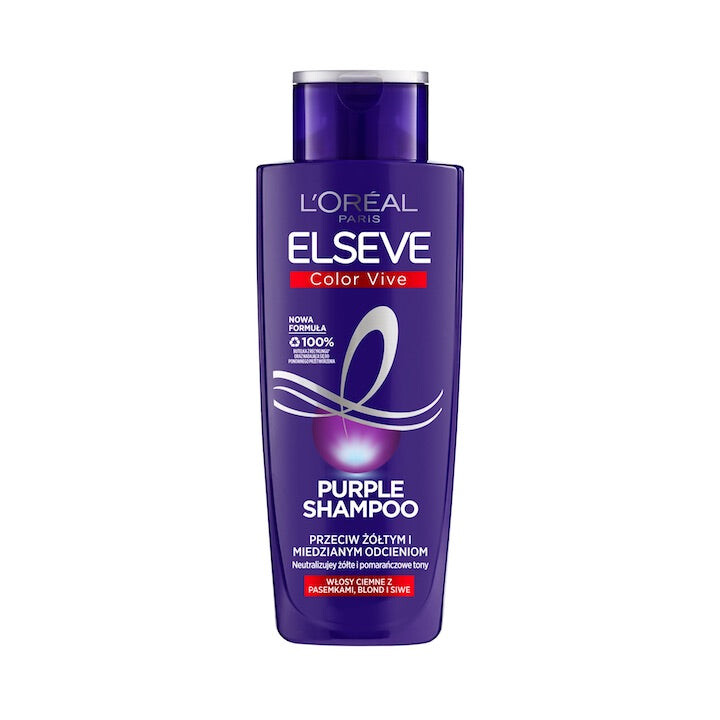 

L'Oreal Paris Elseve Color-Vive Purple Shampoo фиолетовый шампунь против желтого и медного оттенков 200мл
