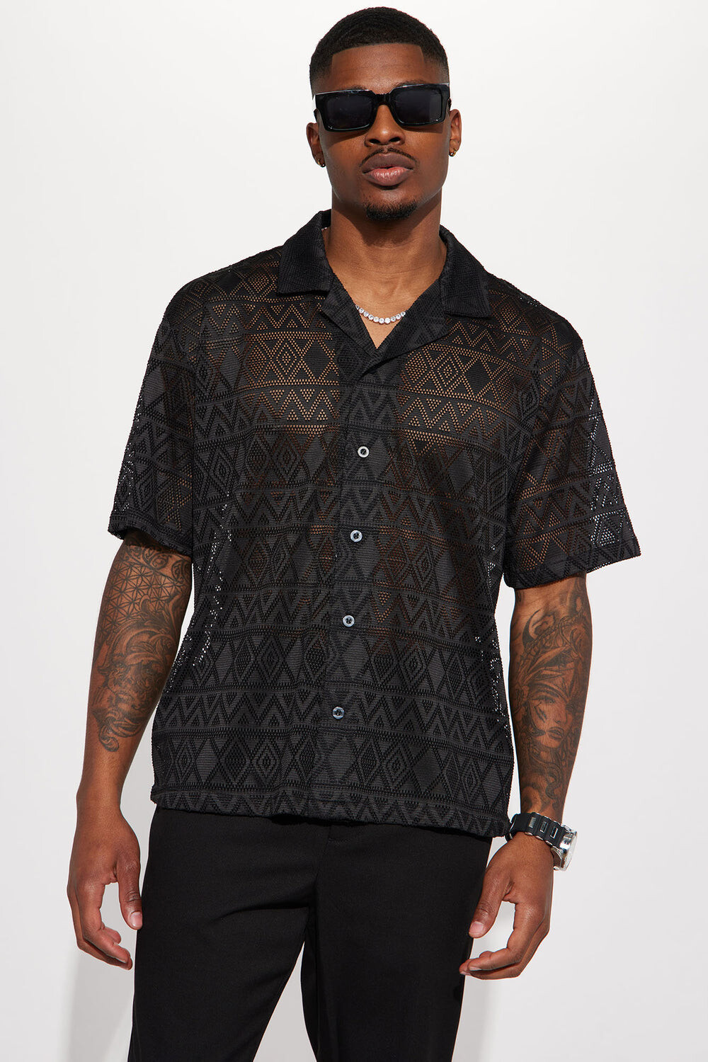 

Рубашка Fashion Nova FNMH1245, черный