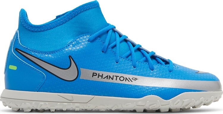 

Кроссовки Nike Phantom GT Club DF TF GS 'Photo Blue Metallic Silver', синий