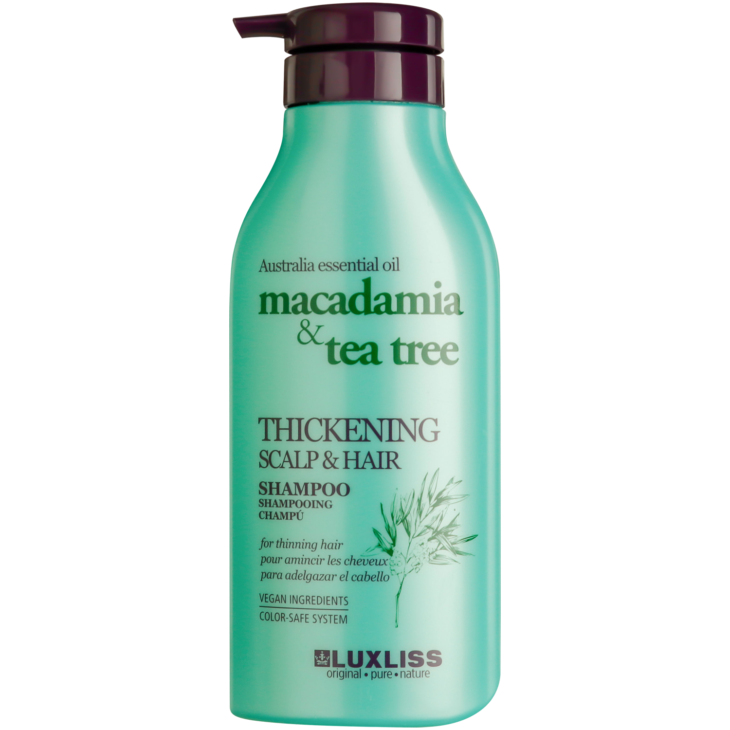 Luxliss Macadamia&Tea Tree шампунь для волос, 500 мл