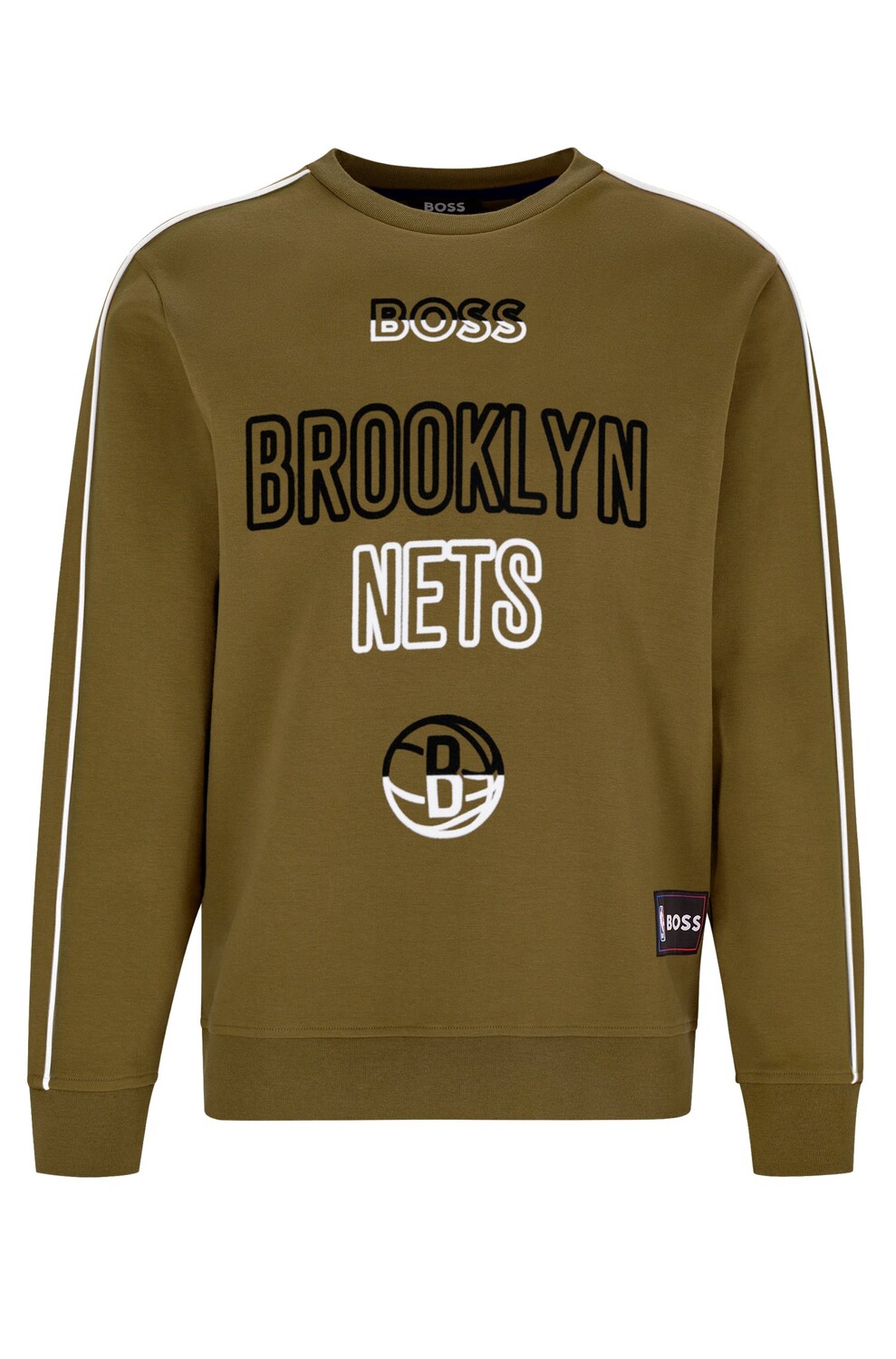 

Свитшот Hugo Boss X NBA Cotton-blend Regular-fit With Collaborative Branding Nets, хаки