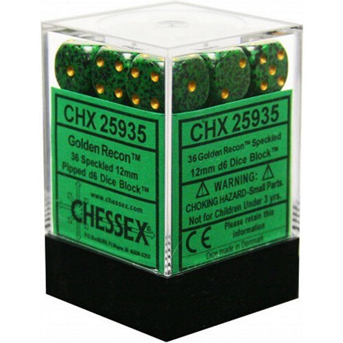 

Игровые кубики Speckled D6 Set Of 36 : Golden Recon Chessex