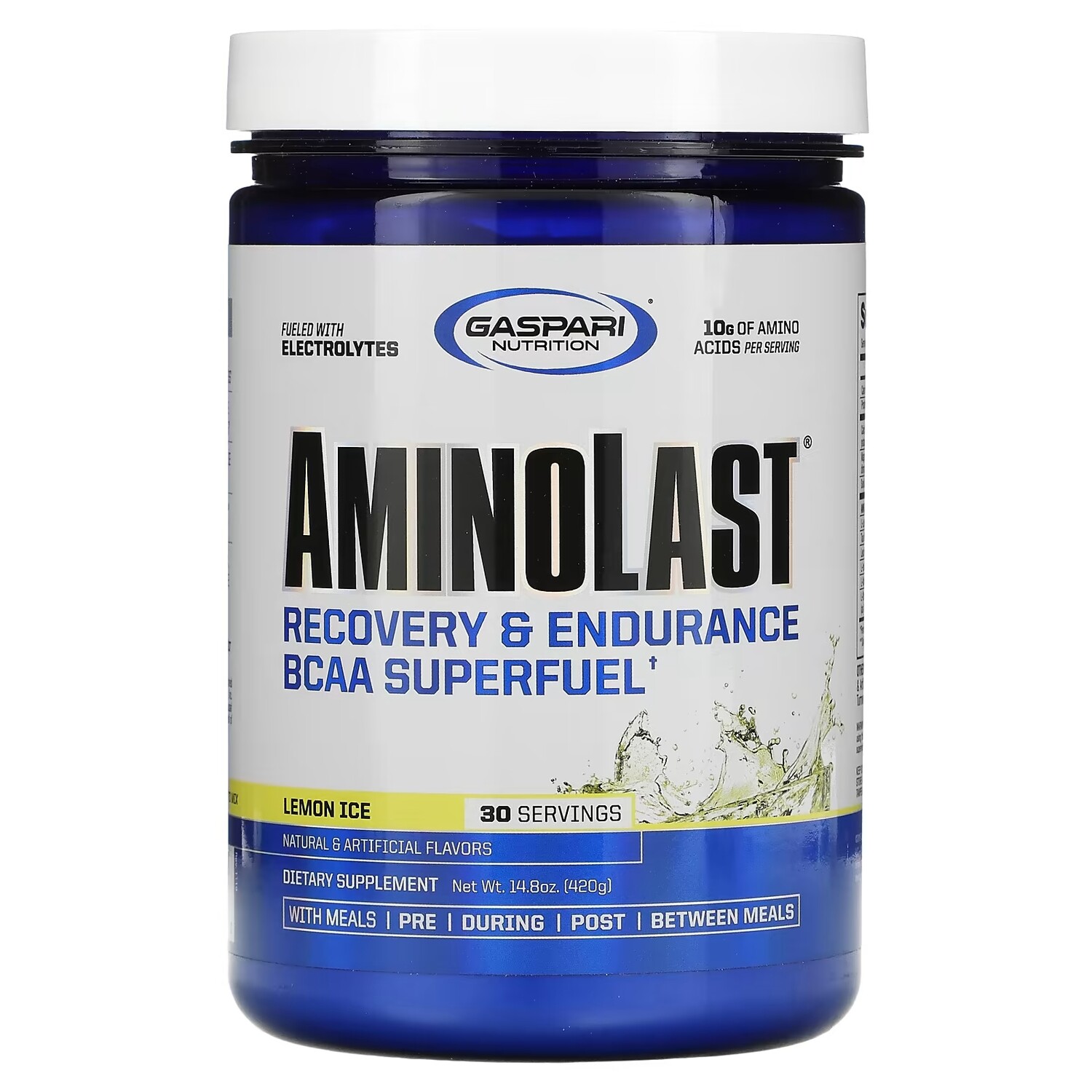 

БАД для Восстановления и Выносливости Gaspari Nutrition Aminolast, лимонный лед, 420 г
