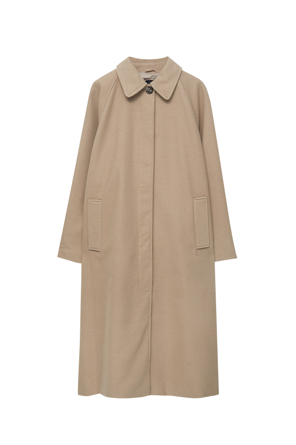 

Тренч Pull&Bear Long Cloth, бежевый