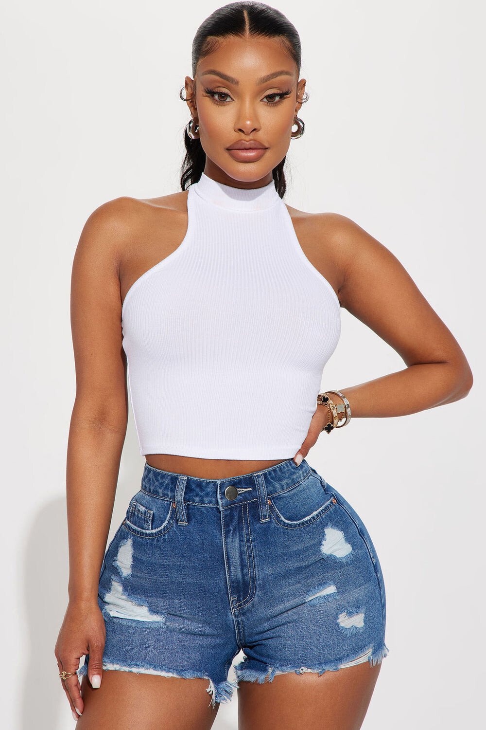 

Топ Fashion Nova HT18622, белый