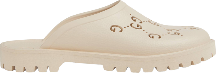 

Сандалии Gucci Slip On Sandal Cut Out Monogram - Mystic White, белый