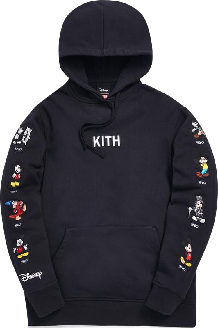 

Худи Kith x Disney Mickey Sleeve Patches Hoodie 'Black', черный