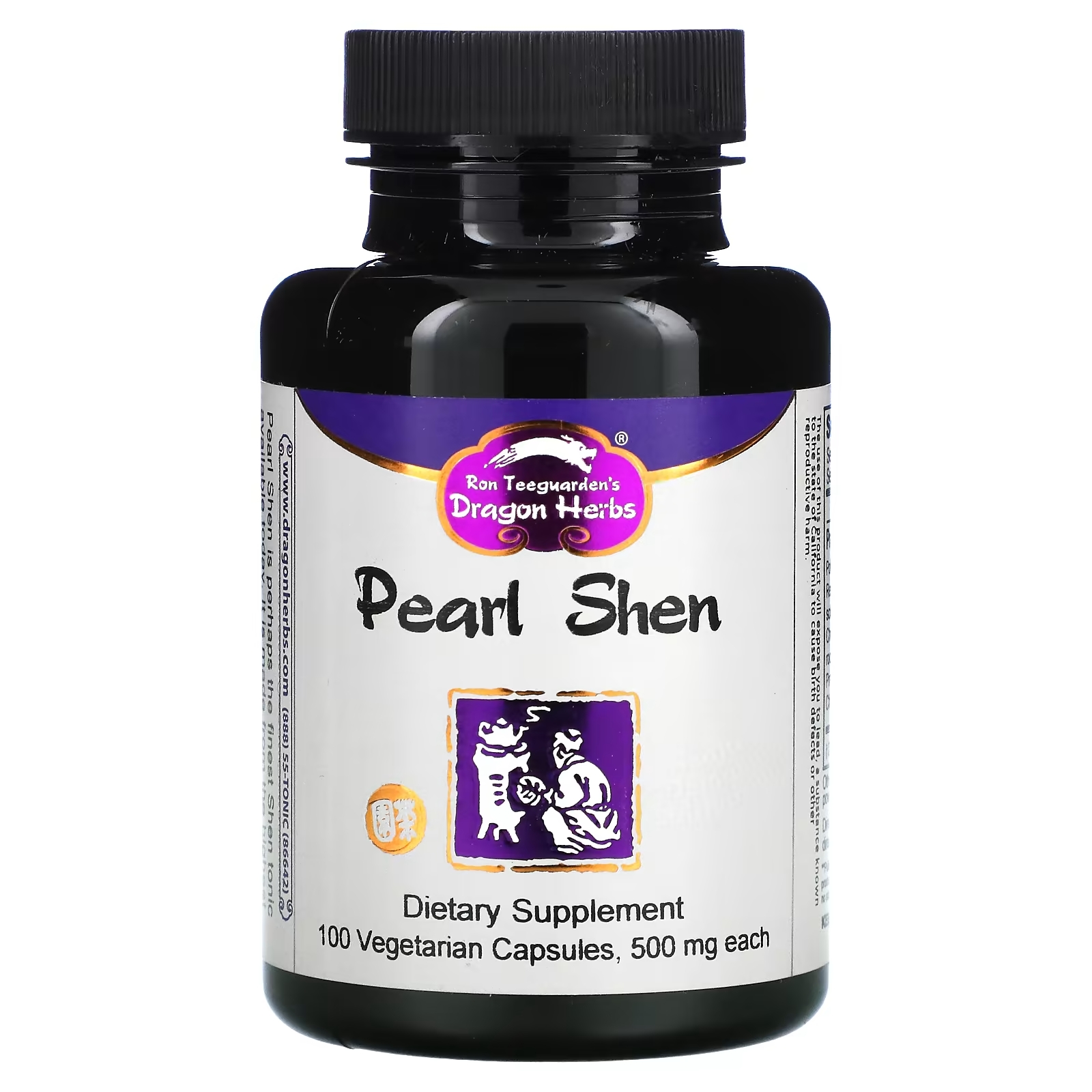 Dragon Herbs Pearl Shen 500 мг, 100 растительных капсул dragon herbs jing 500 мг 100 растительных капсул