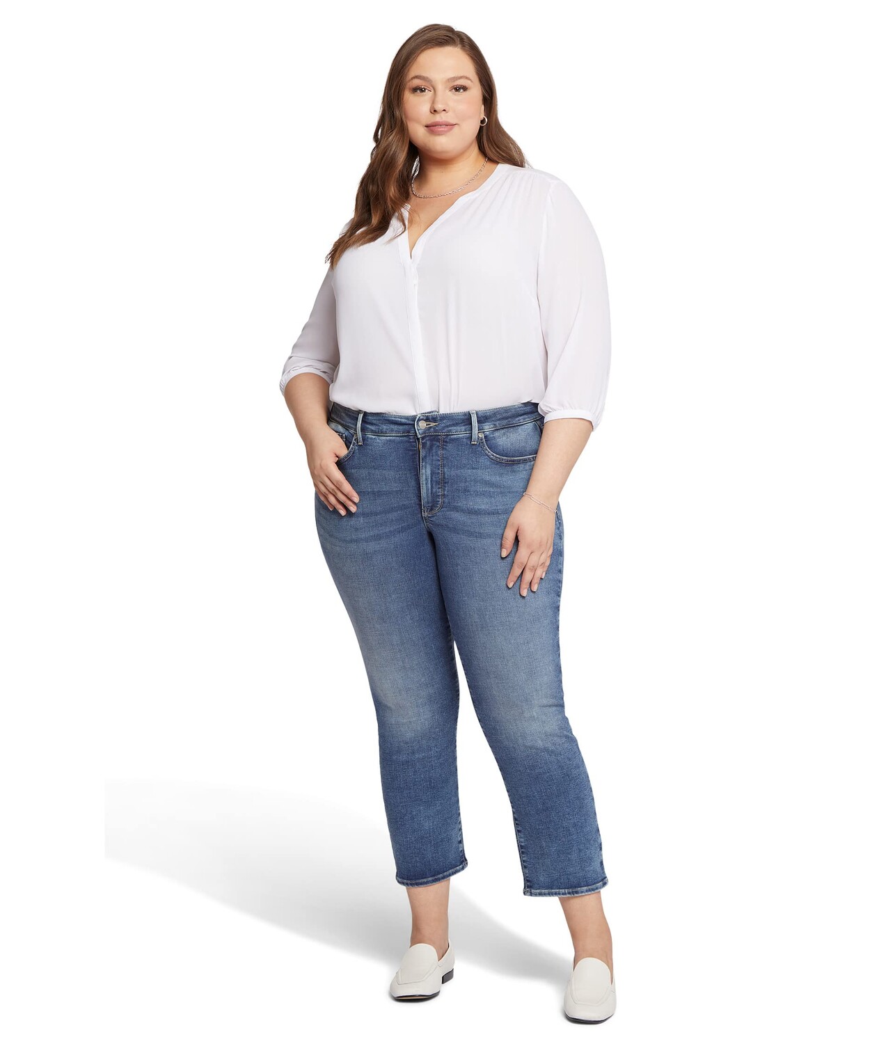 

Джинсы NYDJ Plus Size, Plus Size Marilyn Straight Ankle in Loire