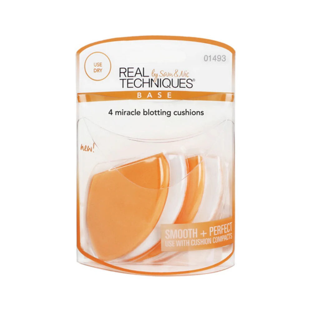 

Real Techniques 4 губки для макияжа Miracle Blotting Cushions 4шт.