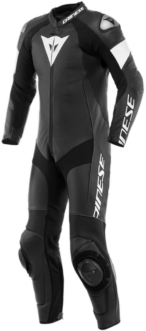 

Dainese Tosa Один перфорированный кожаный костюм мотоцикла Pece, черный/белый