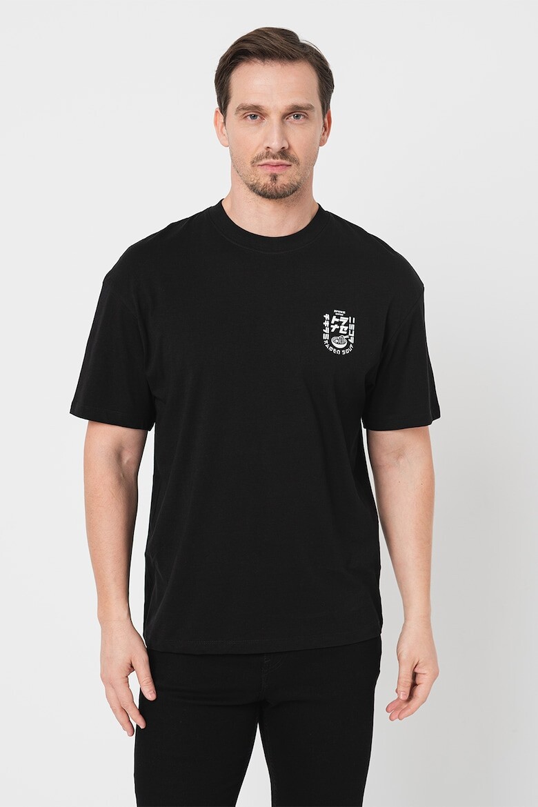 

Футболка с принтом на спине Jack & Jones, черный