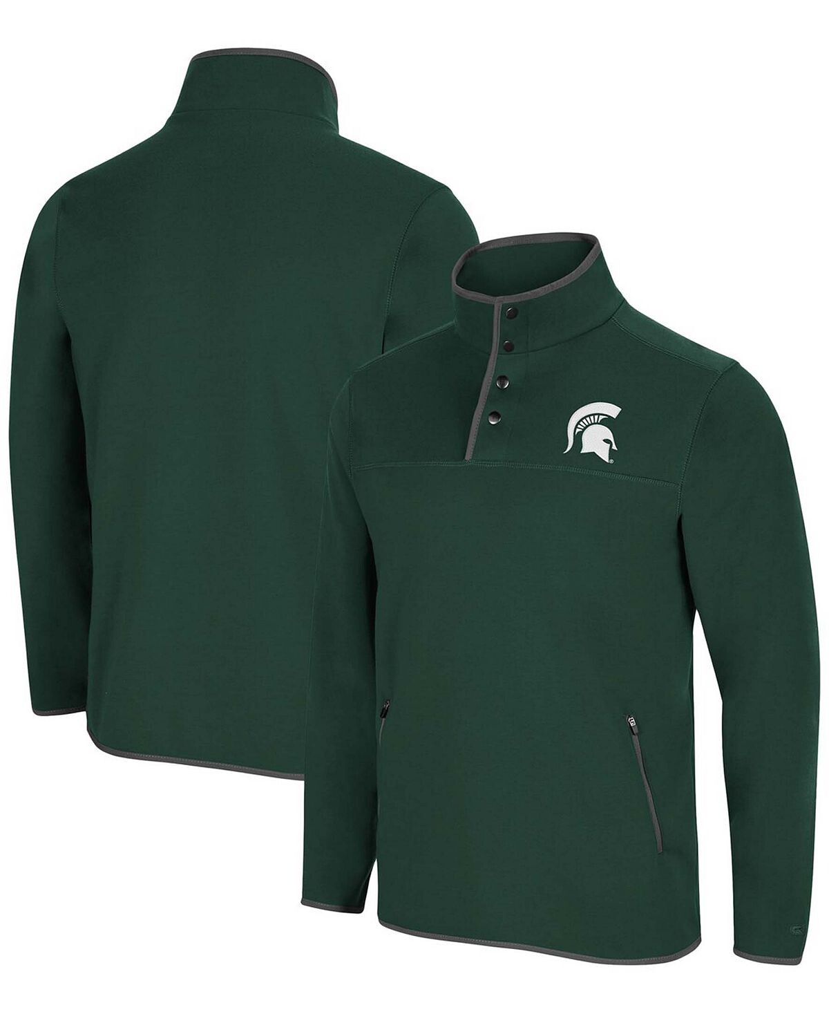 

Мужская зеленая куртка michigan state spartans rebound snap pullover Colosseum, зеленый