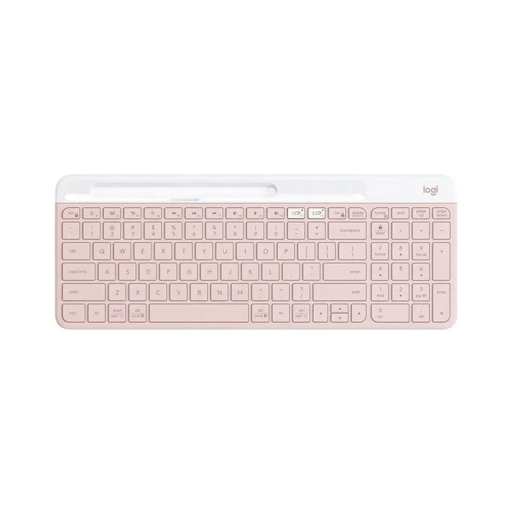 цена Клавиатура беспроводная Logitech K580, с подставкой, английская раскладка, розовый