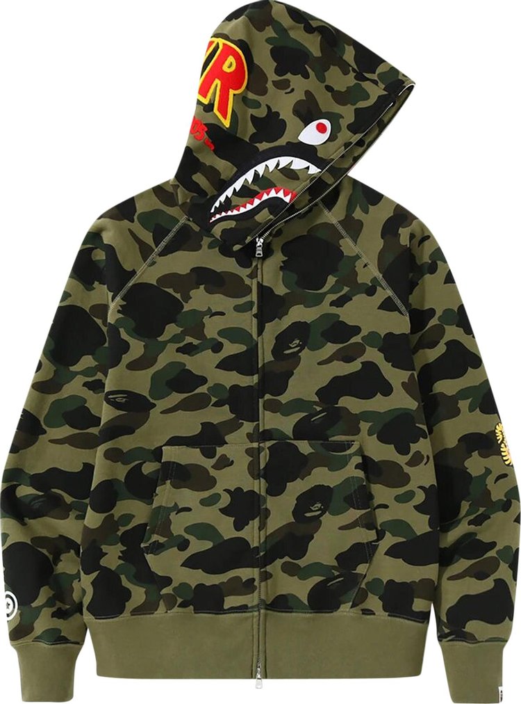 Camo shark full outlet zip hoodie