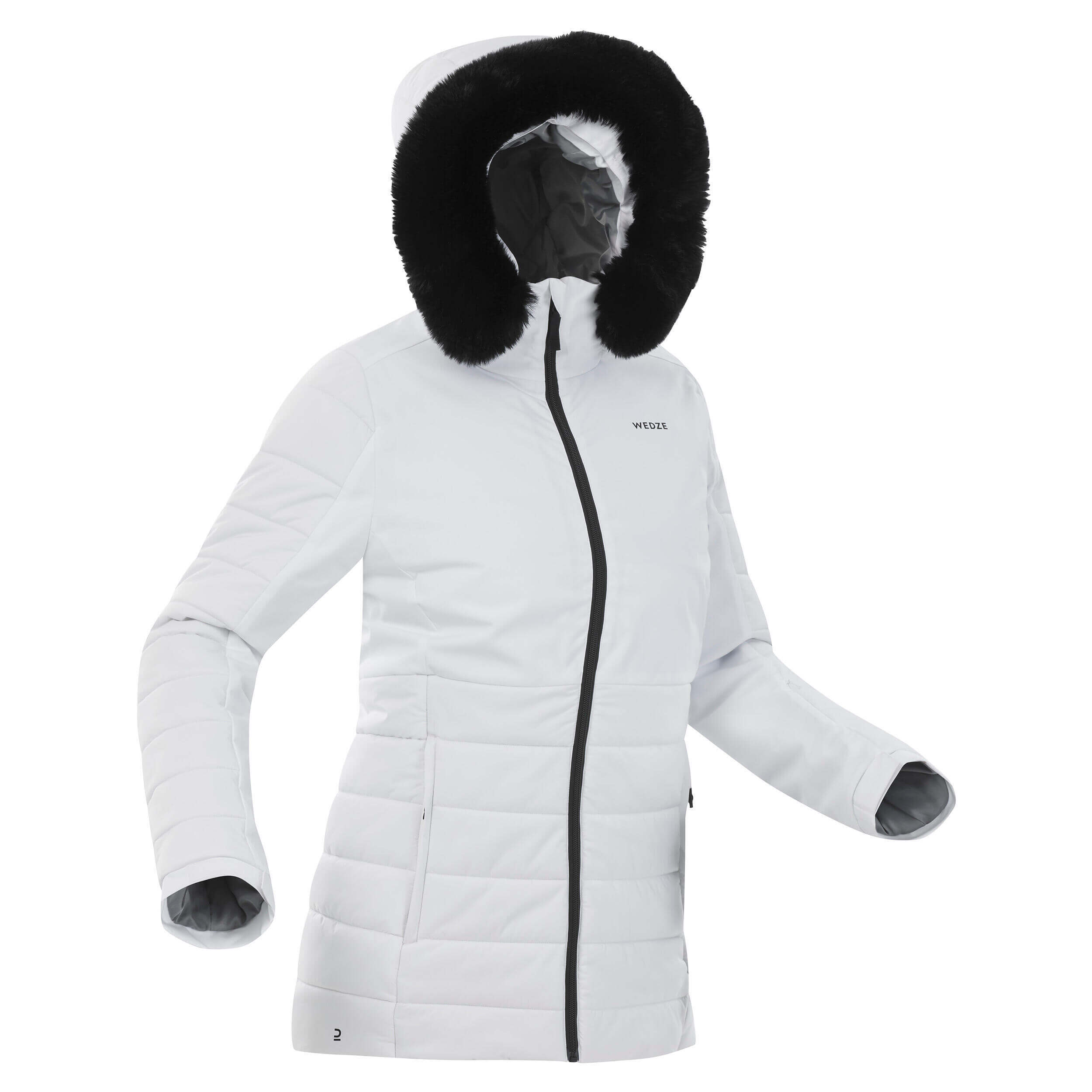 Куртка лыжная Wedze Ski Wedze 100 Warm, белый/черный