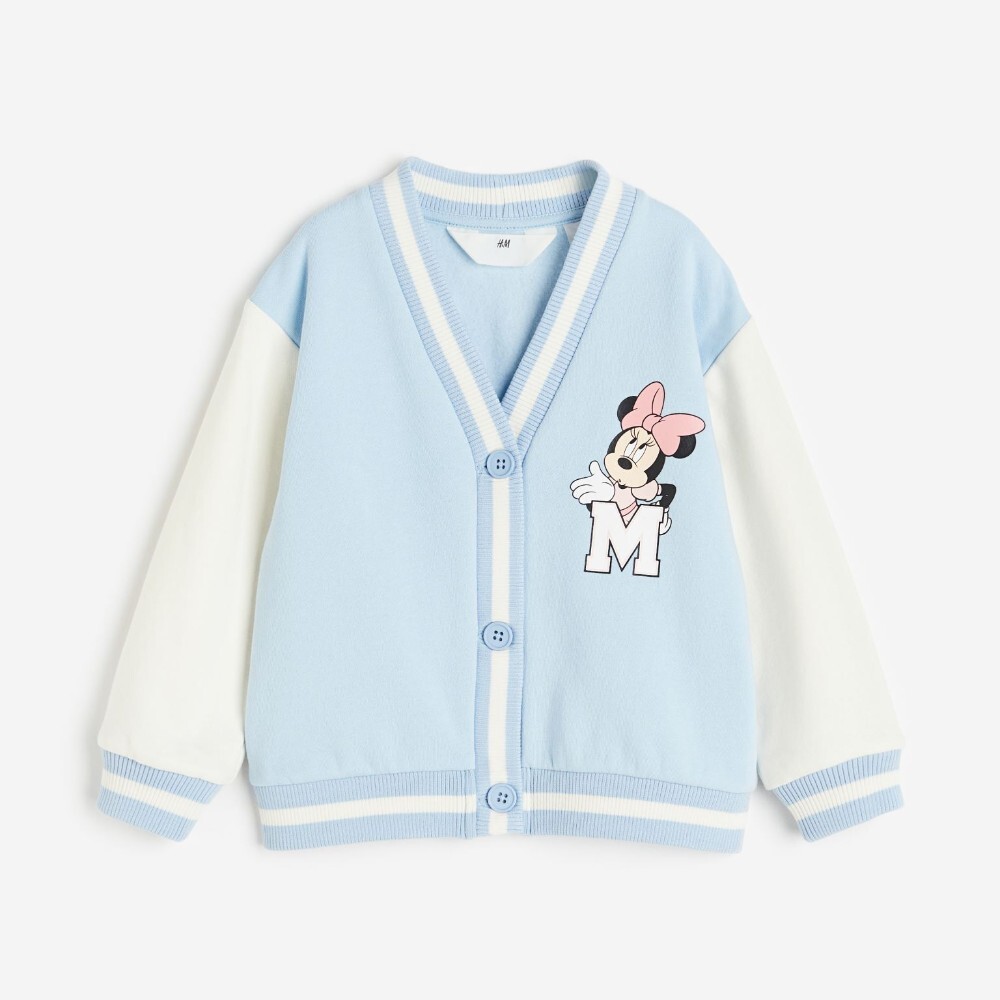 

Кардиган H&M Kids Printed Minnie Mouse, голубой