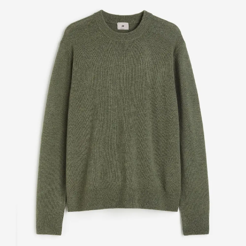 

Свитер H&M Regular Fit Wool, темно-зеленый